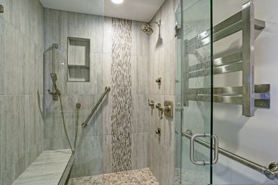 Tile and Glass Shower Combo